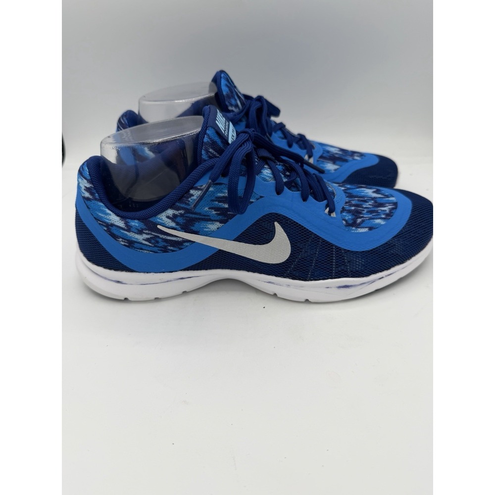 Nike Training Flex Trainer 6 Print Womens Blue Running Shoes Size 8.5